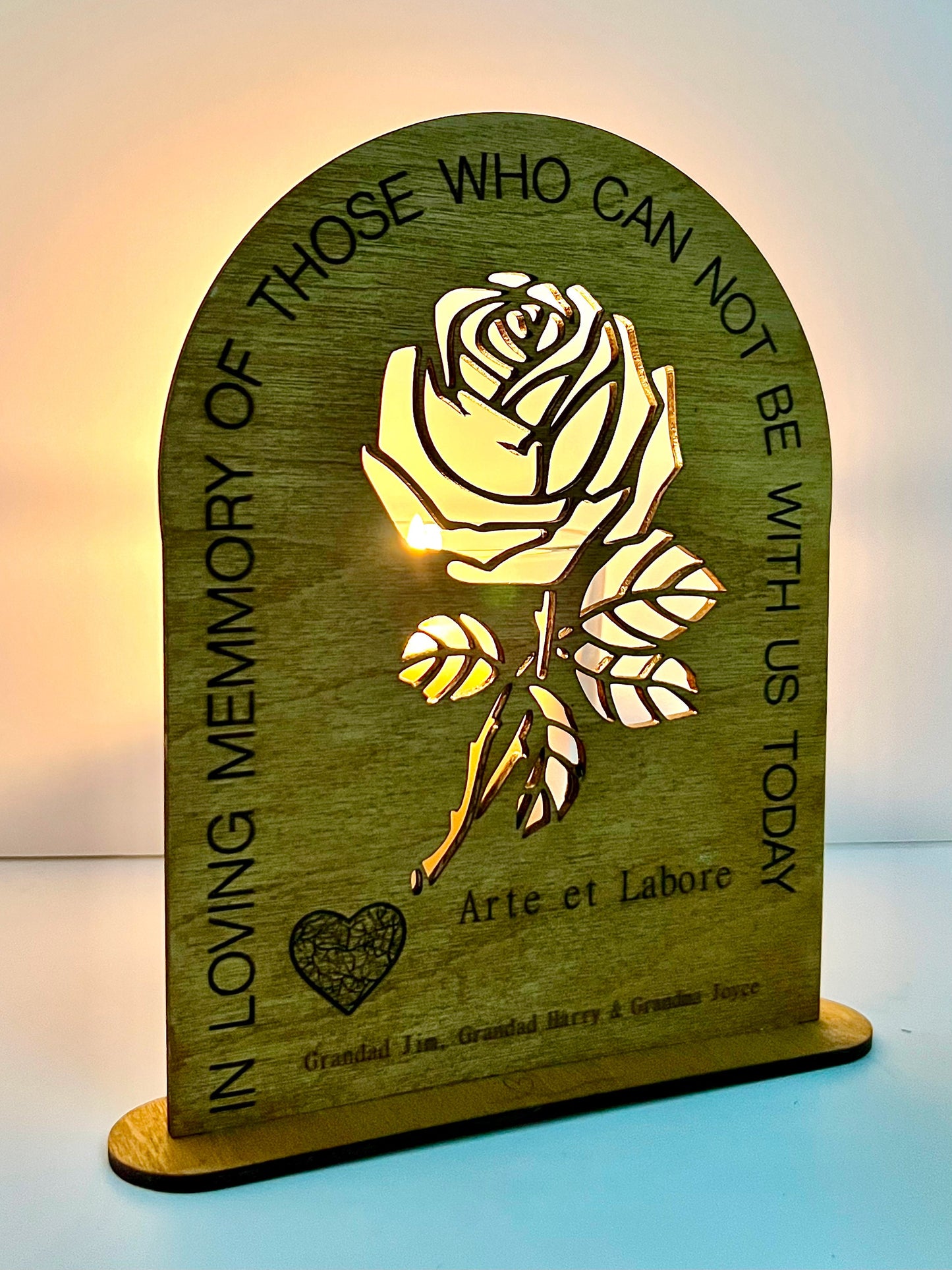 Wedding Memorial Sign, With Your Personalised Text, Wedding Memory Table, Christmas Table Decoration, Loving Memory.