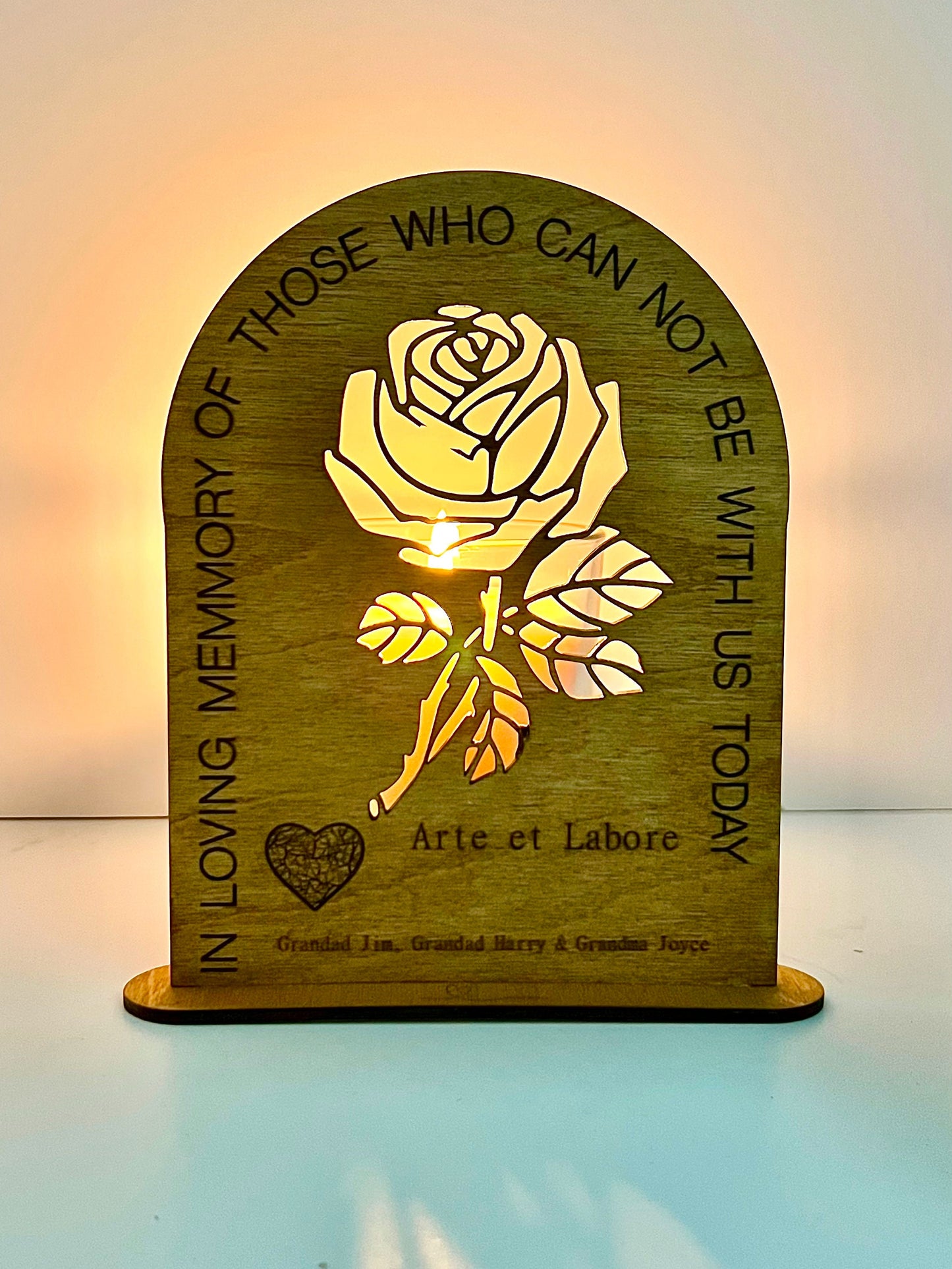 Wedding Memorial Sign, With Your Personalised Text,  Wedding Memory Table, Christmas Table Decoration, Loving Memory.