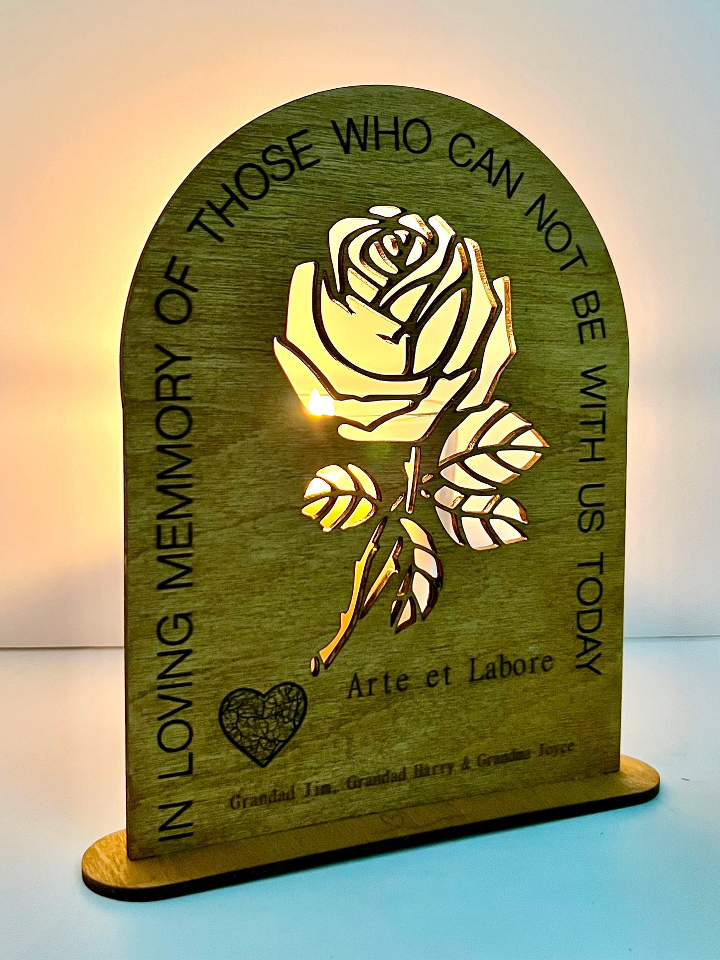 Wedding Memorial Sign, With Your Personalised Text,  Wedding Memory Table, Christmas Table Decoration, Loving Memory.