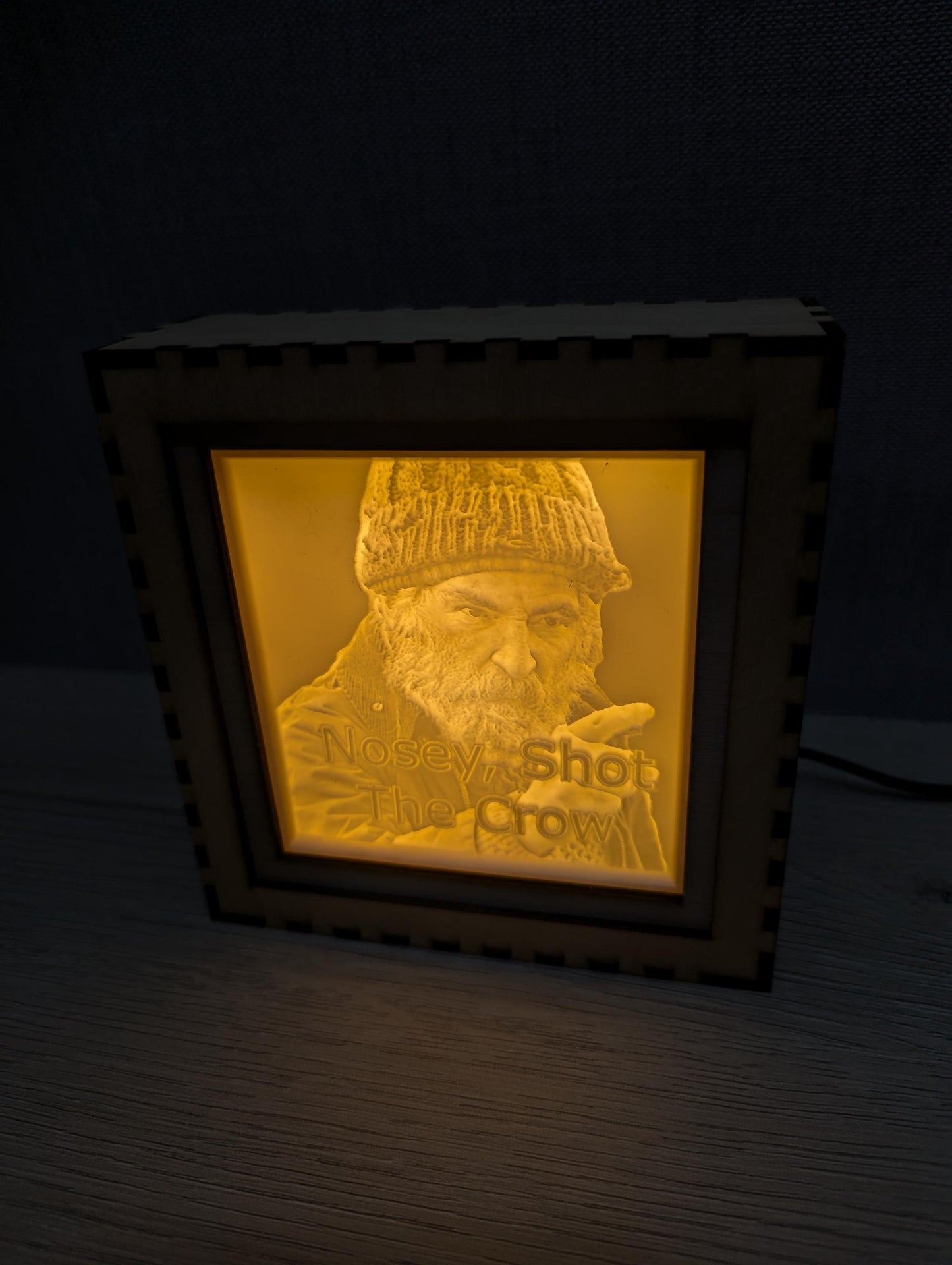 Brassic, Farmer Jim, USB Night Light, Engraved, Photo, Gift, Novelty, Fan, Bar Decoration, Funny Lithophane